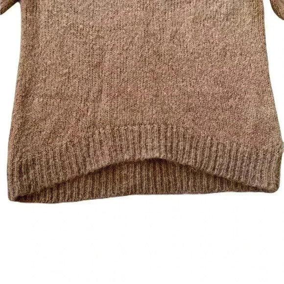 Womens J Crew Chunky Button-Shoulder Crewneck Sweater Alpaca Wool Size XXS Brown - Picture 4 of 8